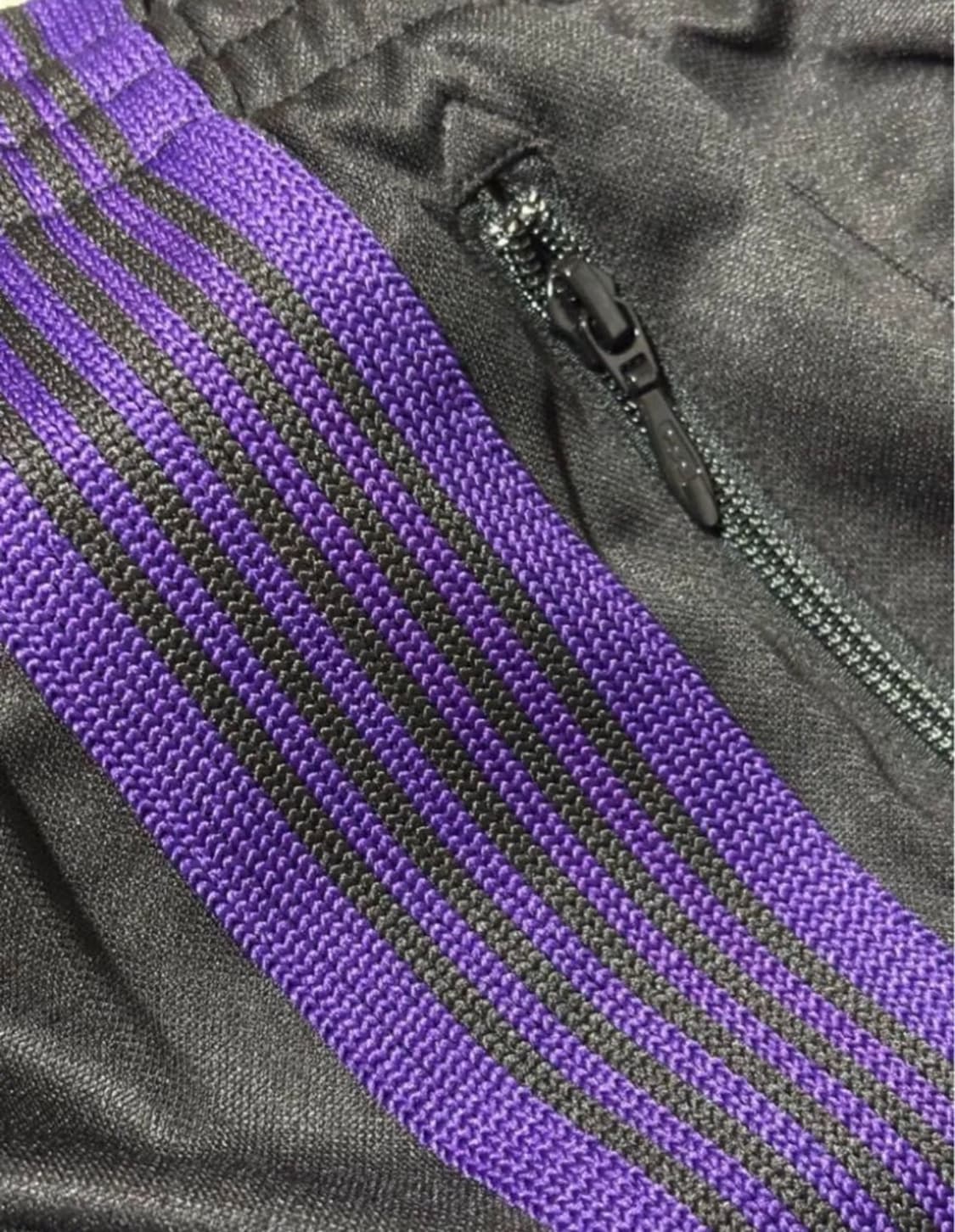 Needles 히자델 팬츠 블랙×퍼플 신품 상품이미지4