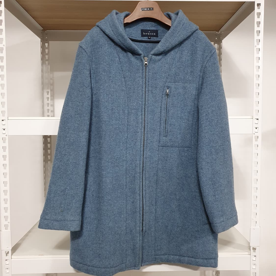 일본 빈티지 bequem 후드 모 코트 M 상품이미지2