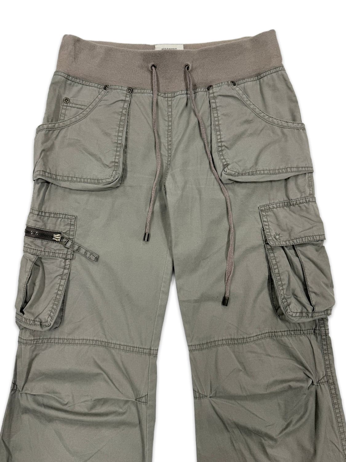 빈티지 00‘s 포켓 디테일 카키 그레이 카고 팬츠 상품이미지2