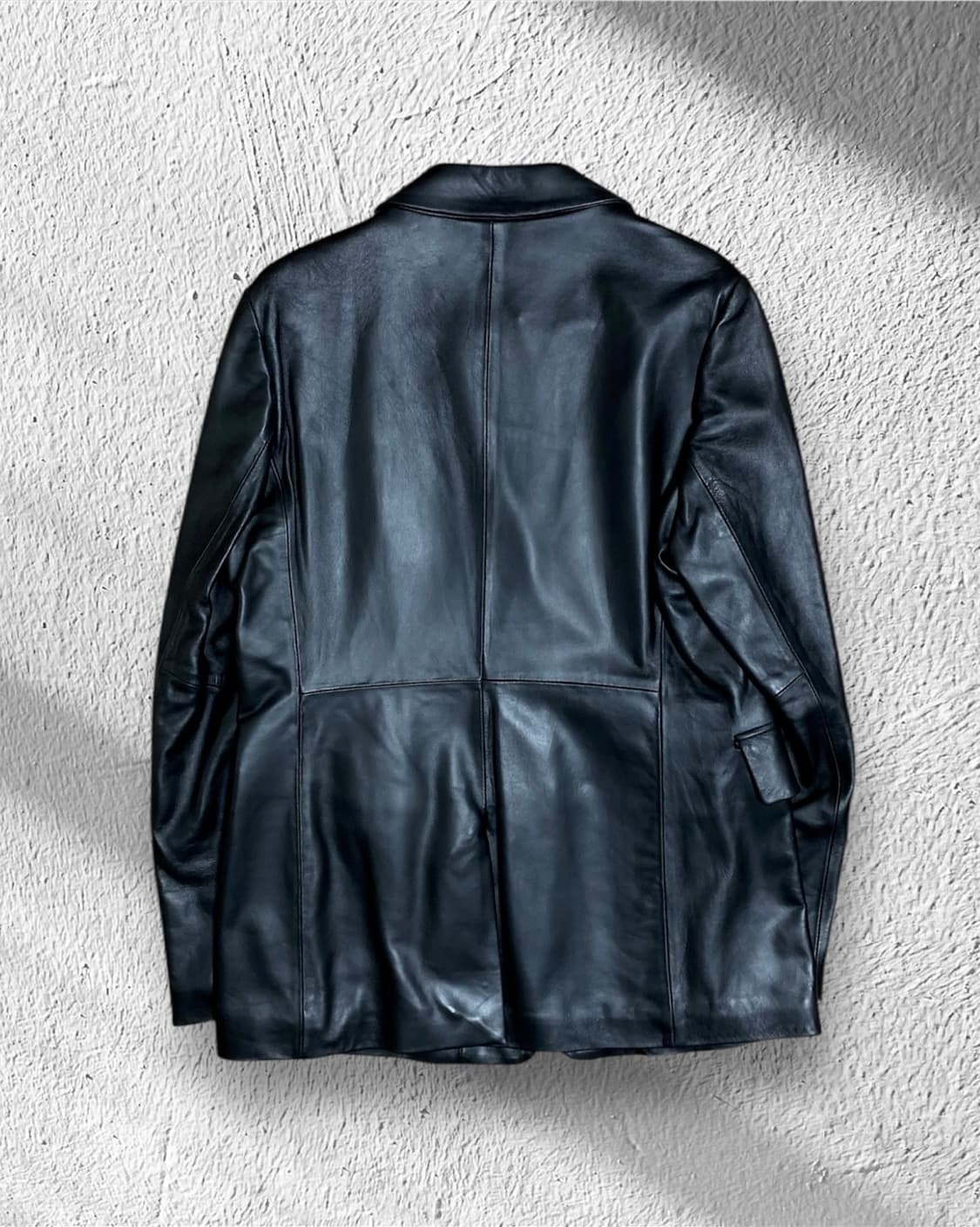 블랙 빈티지 가죽 자켓 블레이저 상품이미지3