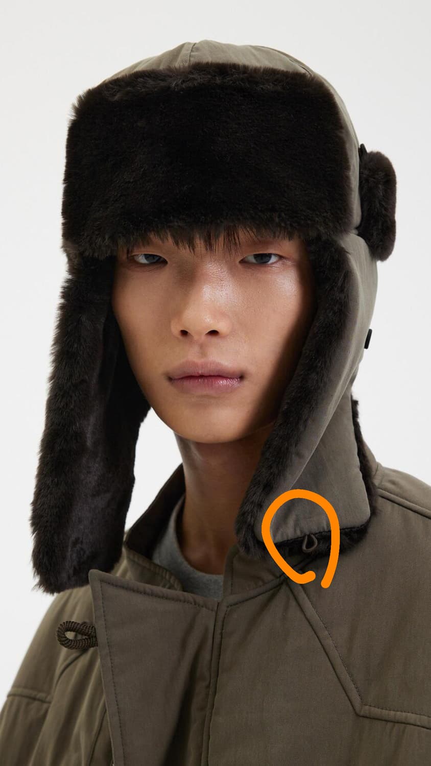 애프터프레이 에비에이터 트래퍼 햇 카키 상품이미지2