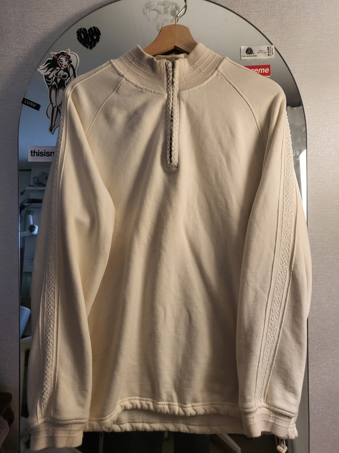 엑슬림 하프집업 아이보리 2사이즈 상품이미지1