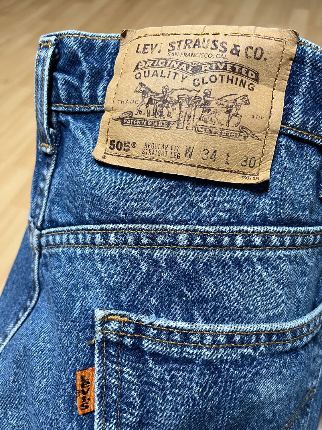 34x30 리바이스 505 90s 빈티지 오렌지탭 상품이미지6