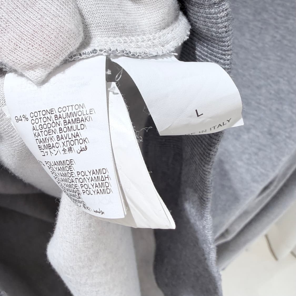 L / 브루넬로 쿠치넬리 그레이 코튼 집업 자켓 상품이미지7