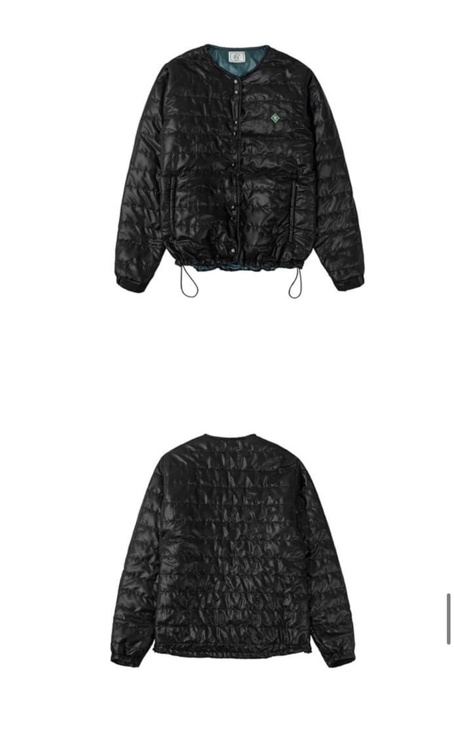 노컨텐츠 경량패딩 리버시블 (블랙/그린) 상품이미지4