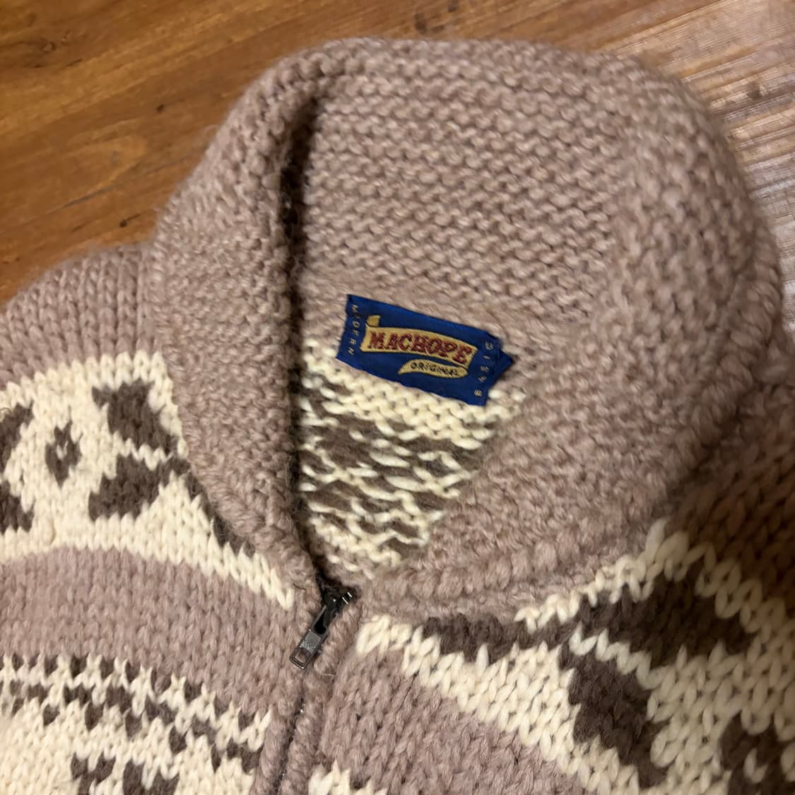 MACHOPE WOOL 100% COWICHAN ZIPUP JACKET 상품이미지6