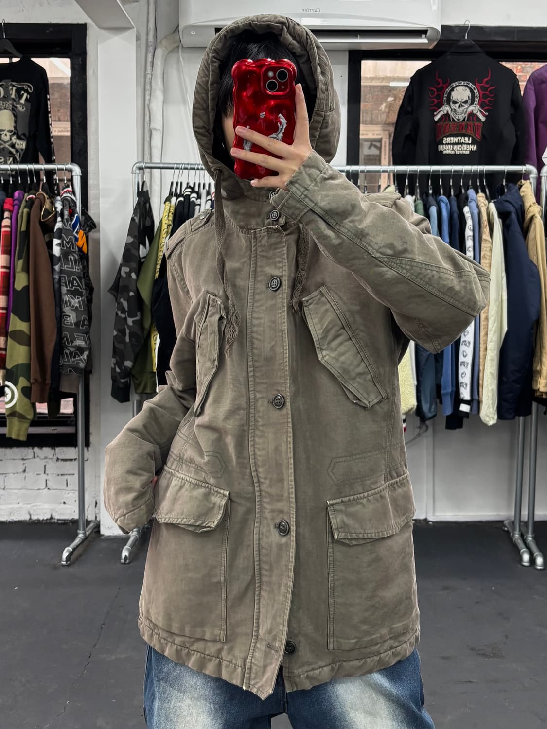 디젤 밀리터리 후드 자켓 상품이미지1