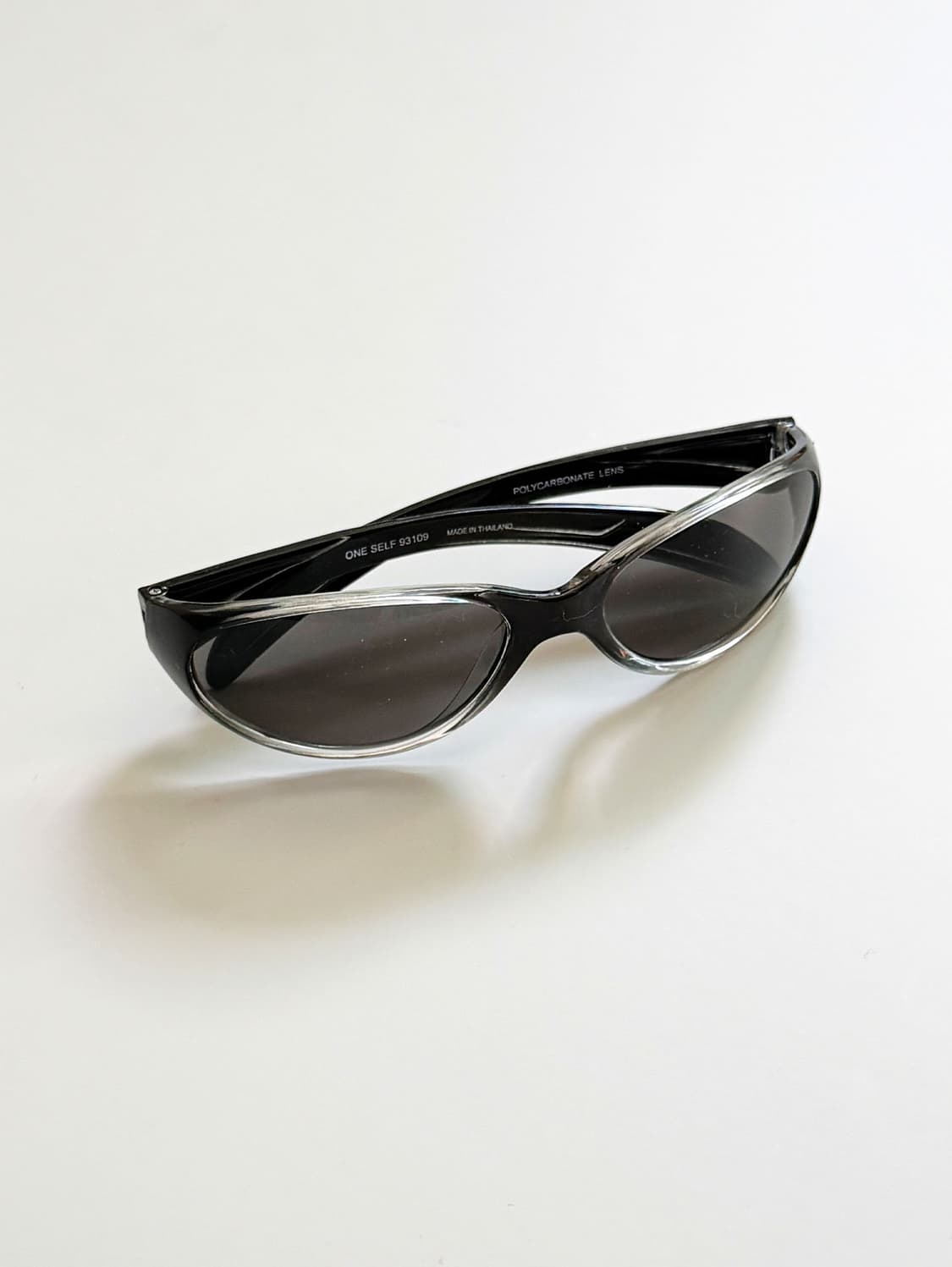 90s ONE SELF 블랙 그라데이션 랩 스포티 빈티지 선글라스 상품이미지1