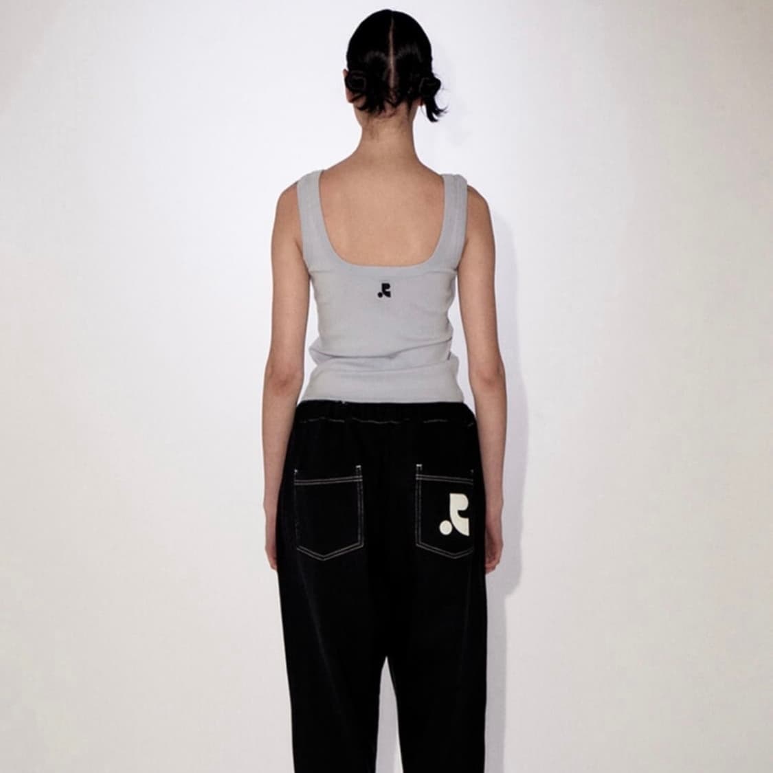 RR SQUARE NECK TANK TOP - sky blue 상품이미지3