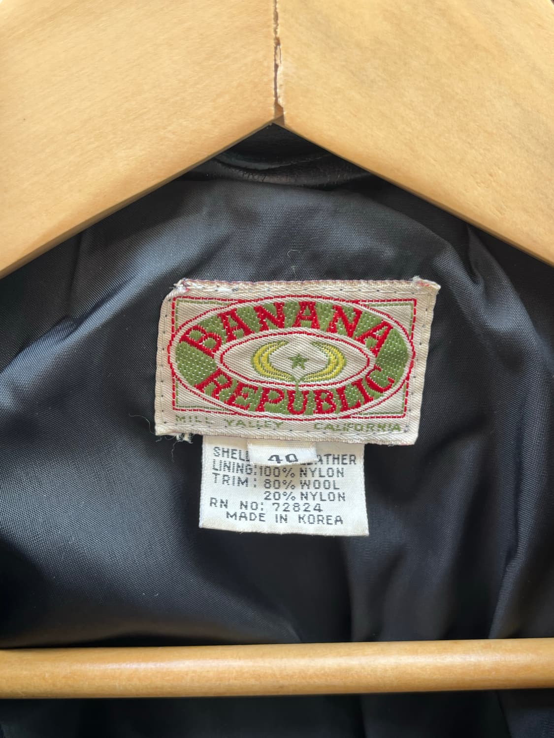 80s 바나나 리퍼블릭 A-2 플라이트 레더 봄버 자켓 상품이미지9