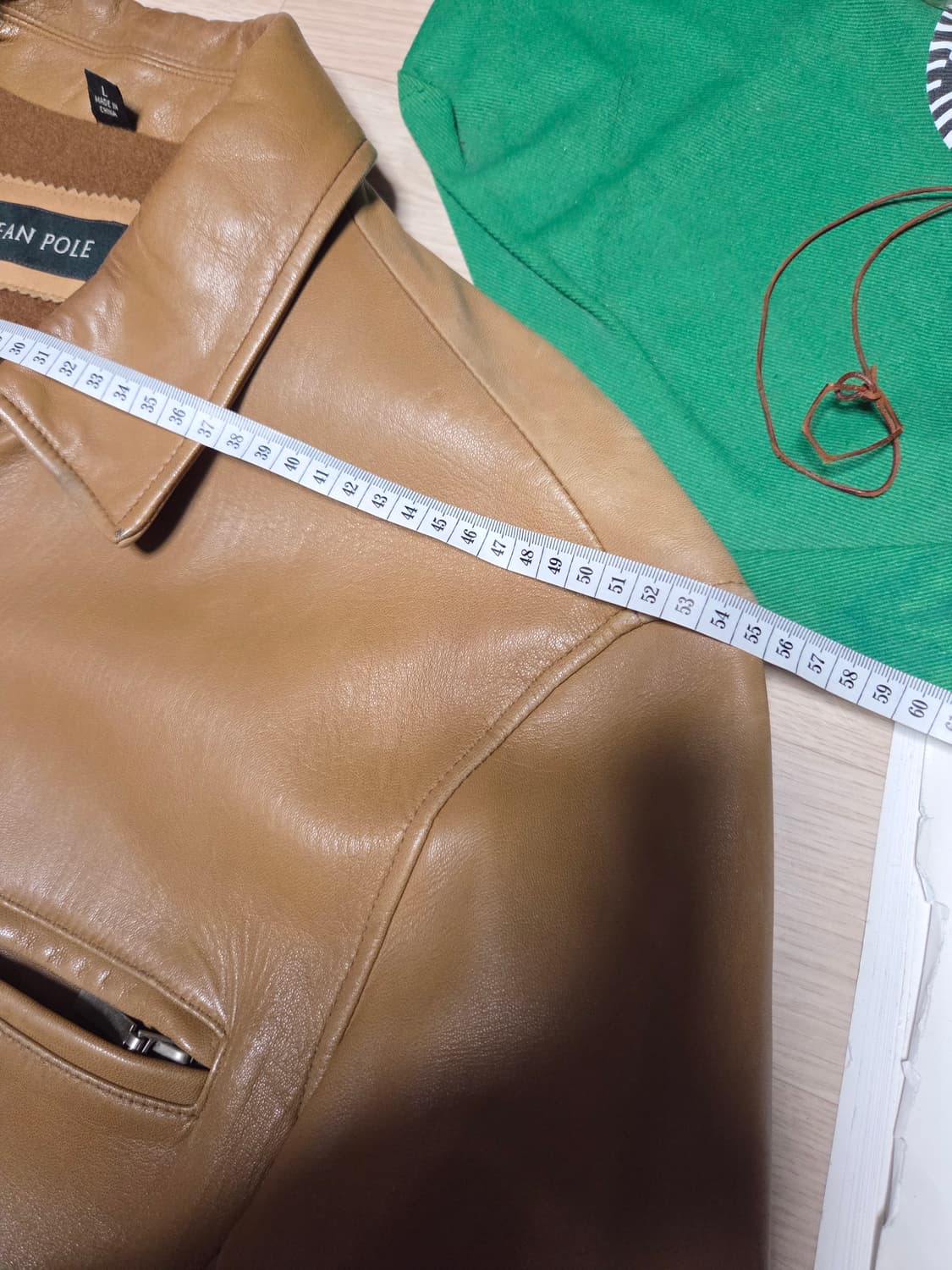 BEAN POLE 카멜 제뉴인 가죽자켓 레더자켓  상품이미지7