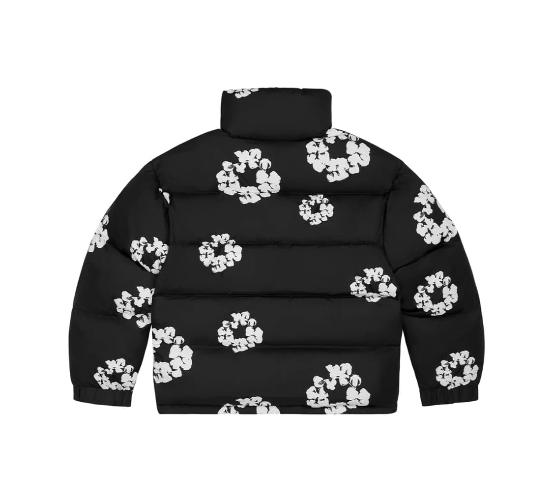 [S] 데님 티어스 코튼 리쓰 다운 자켓 패딩 블랙 상품이미지2