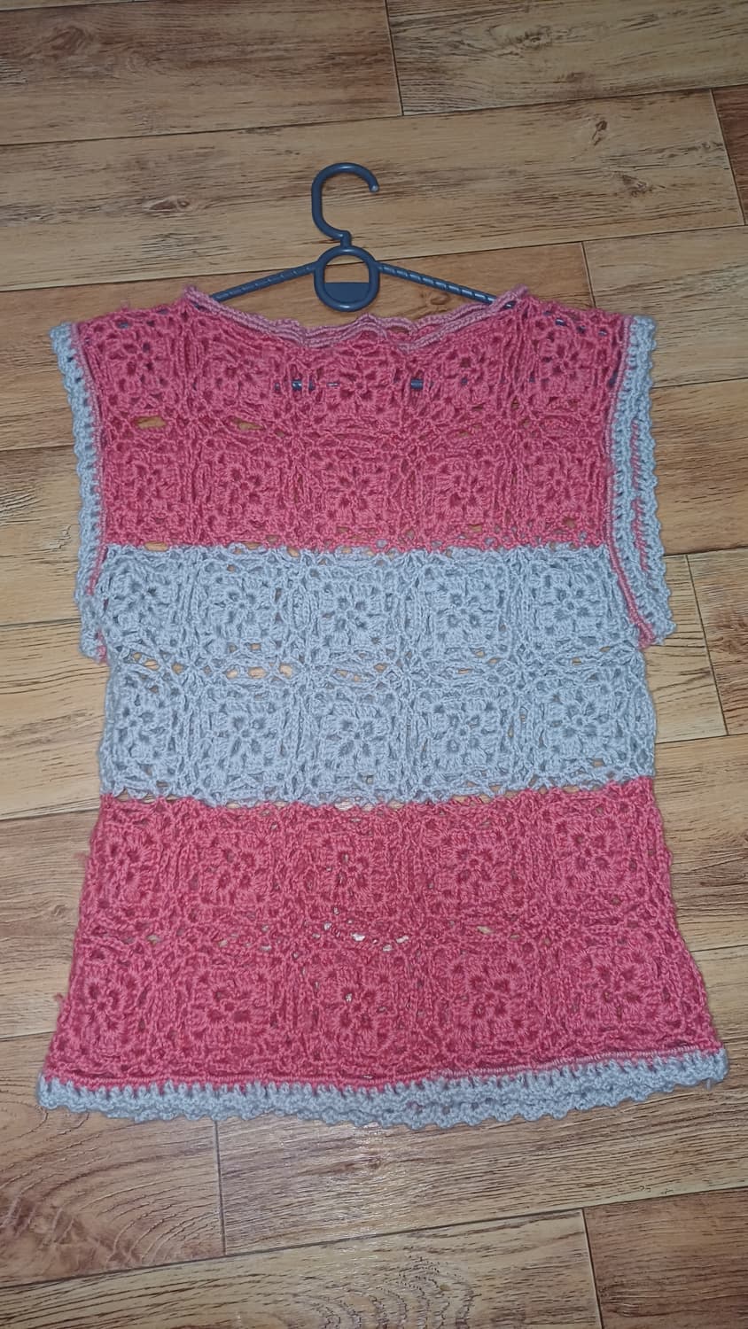 일본 빈티지 모리걸 파스텔톤 뜨개질 레이어드 니트 조끼 상품이미지1