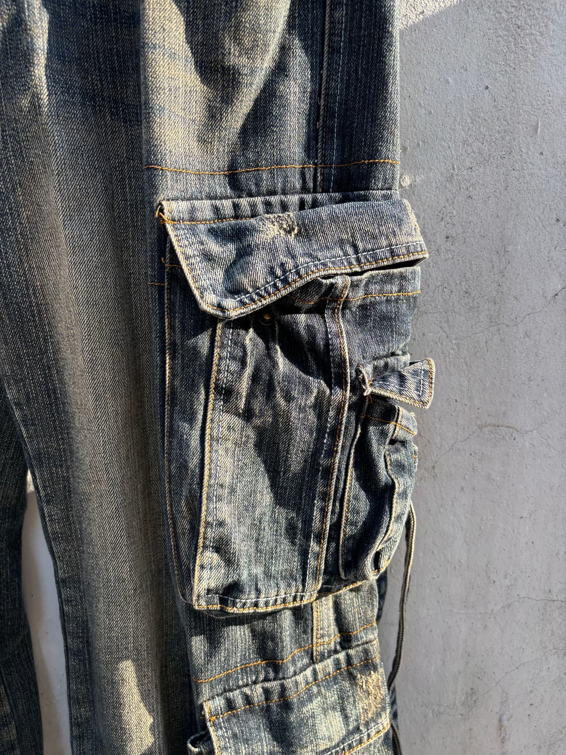빈티지 워싱 멀티포켓 카고 데님팬츠  상품이미지8