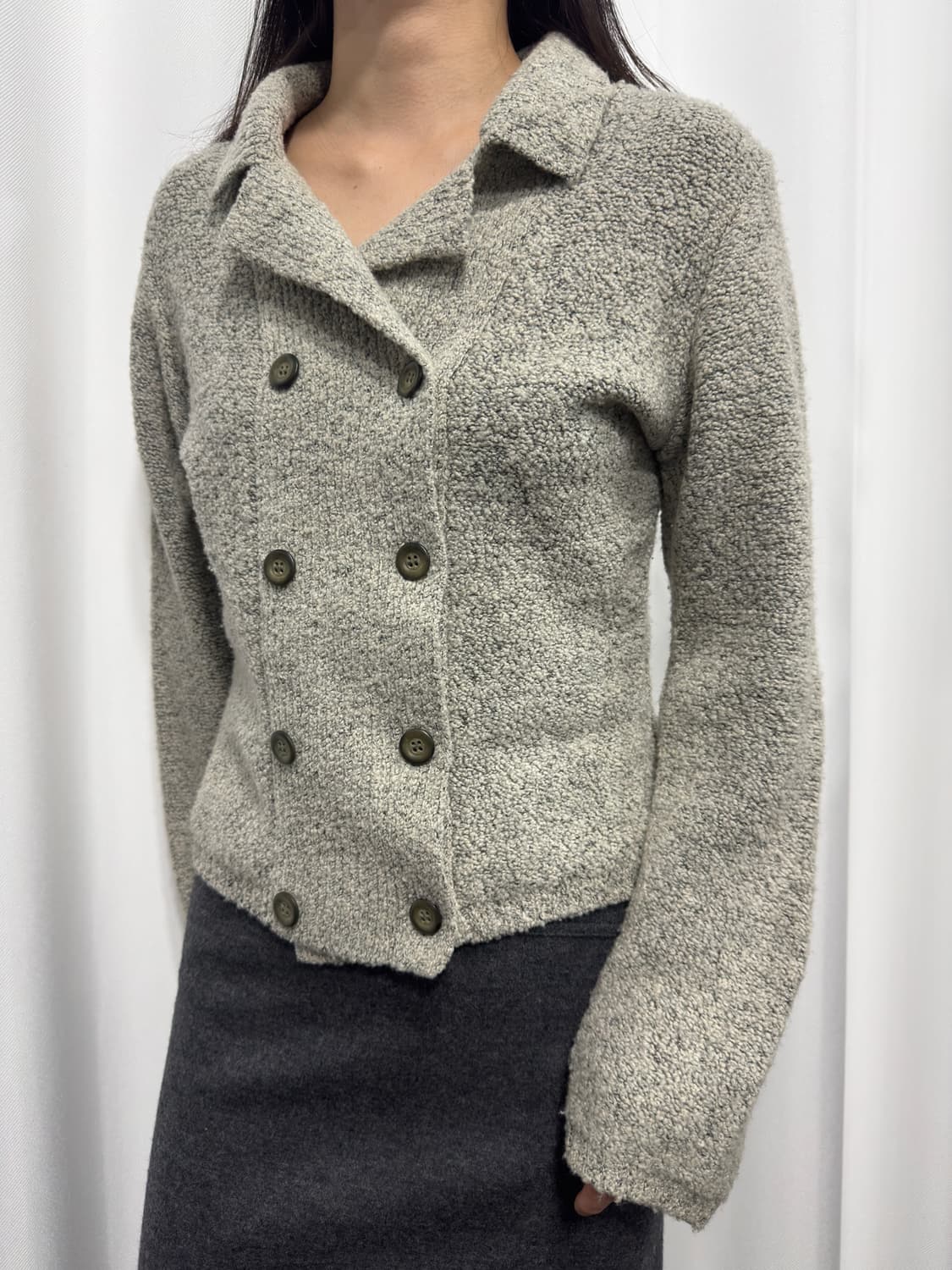 zazie knit button cardigan 상품이미지2