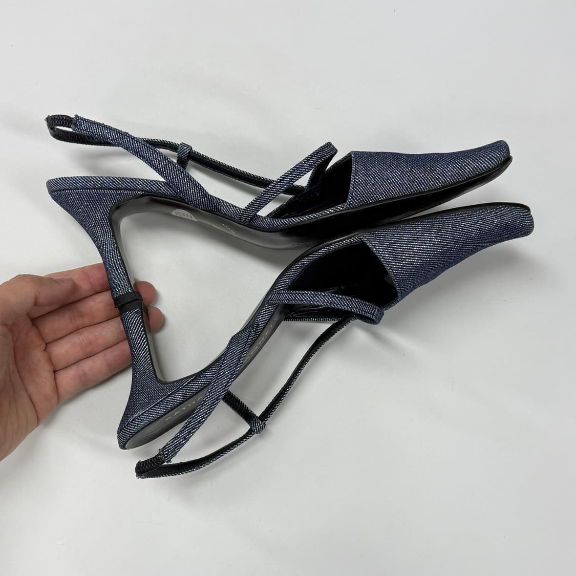 Katharine Hamnett glitter denim pumps 상품이미지4