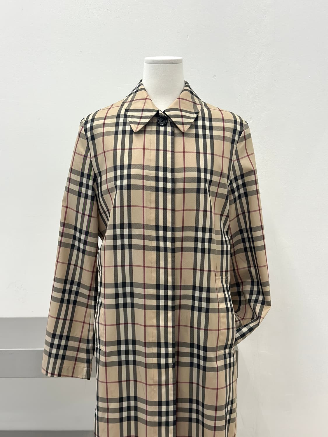 버버리 노바체크 싱글 롱 코트  상품이미지2