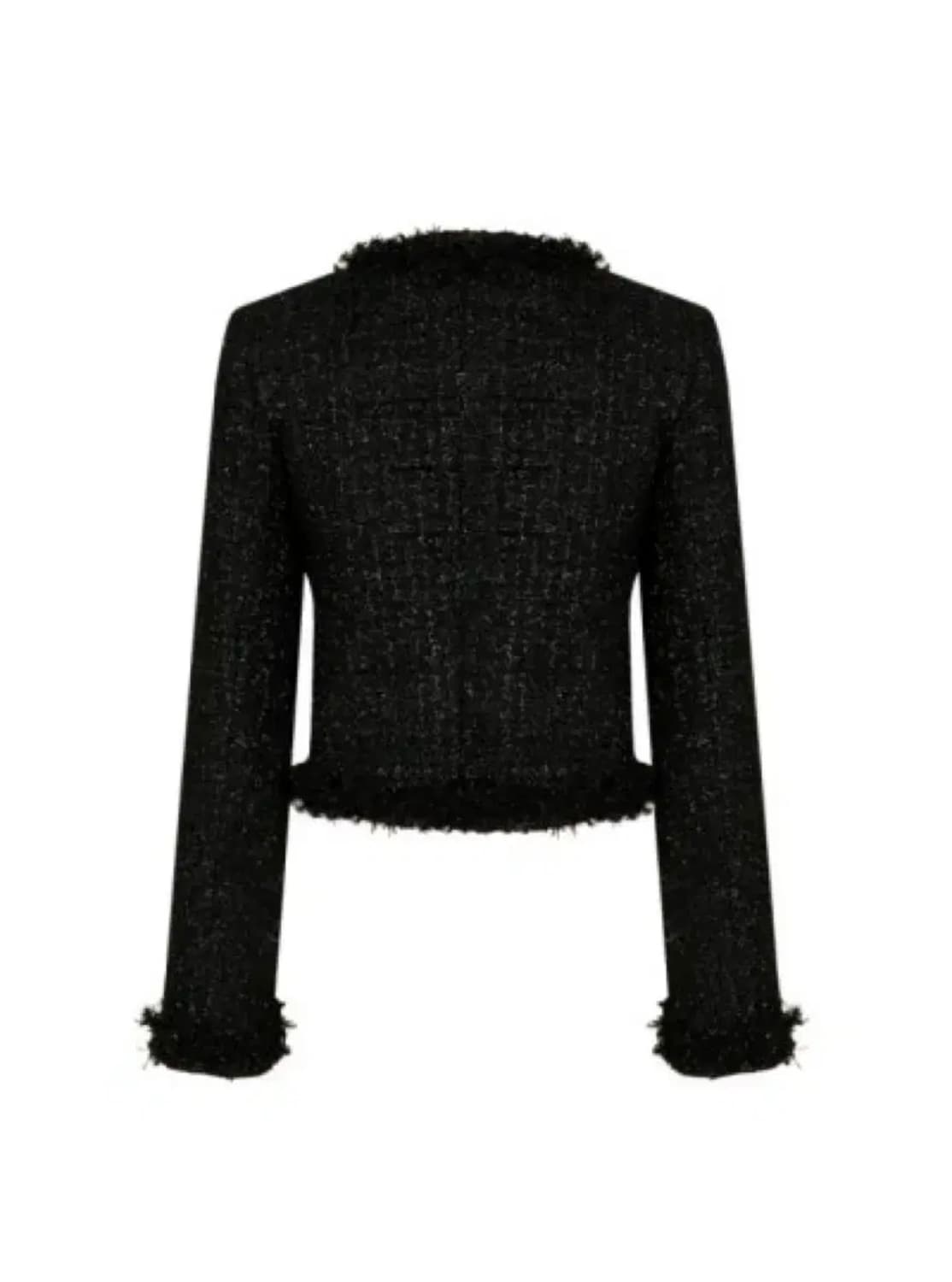 오도어 트윙클 트위드 자켓 블랙 팝니다 상품이미지3