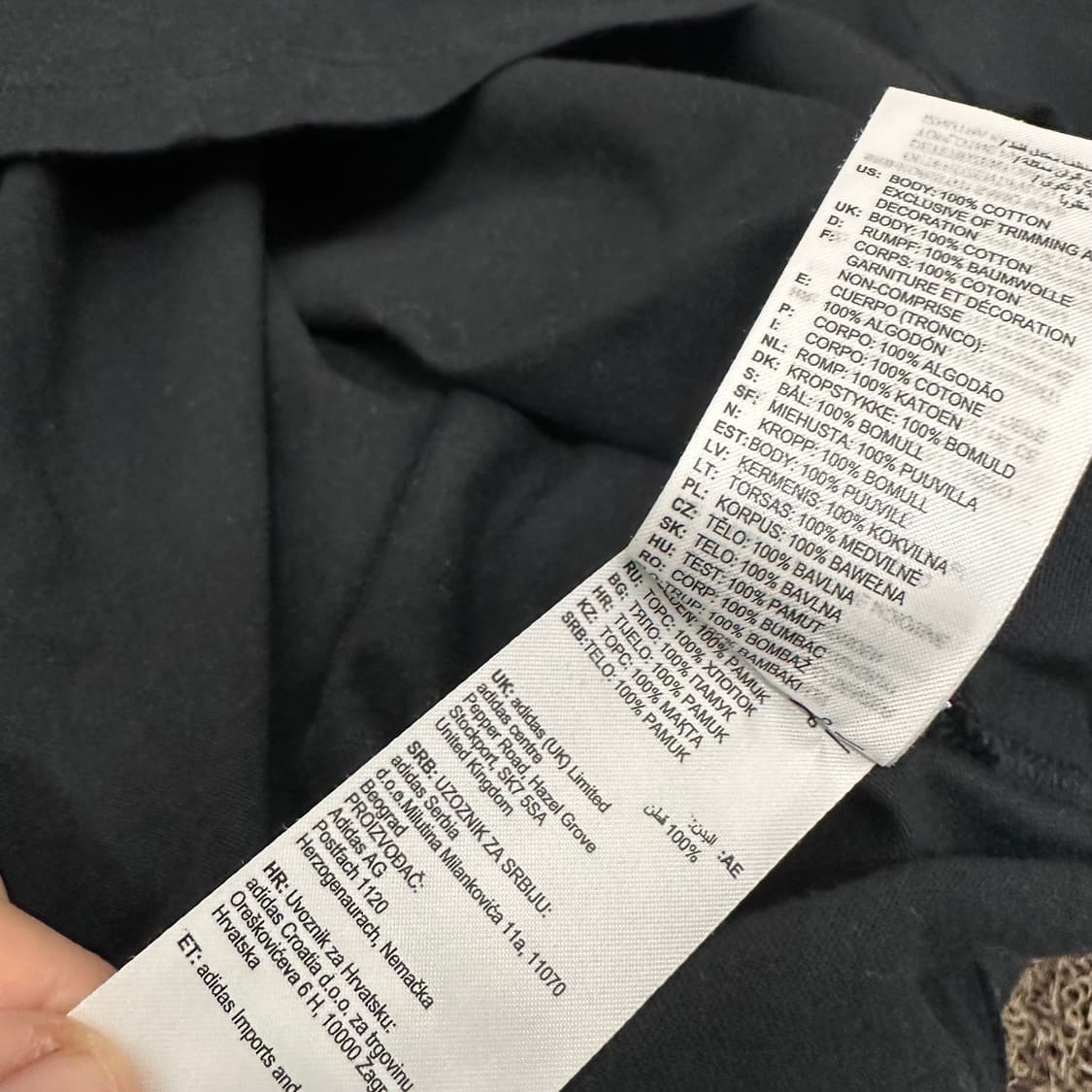 아디다스 호피 로고 프린팅 여성 반팔티셔츠 블랙 M 상품이미지9