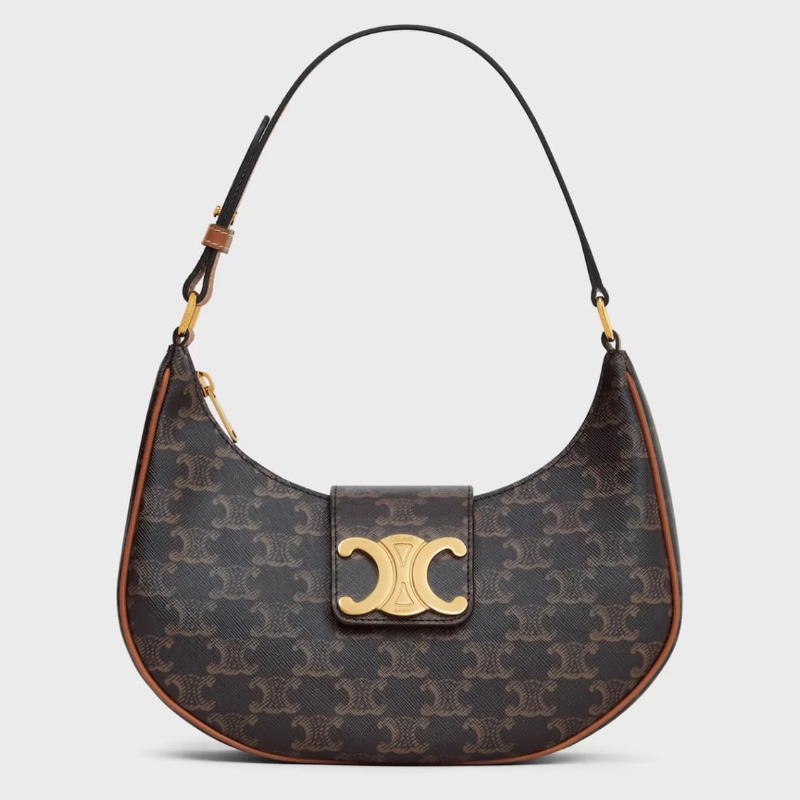 셀린느 미디움 아바 트리옹프 백 트리옹프 캔버스 카프스킨 탄 상품이미지1