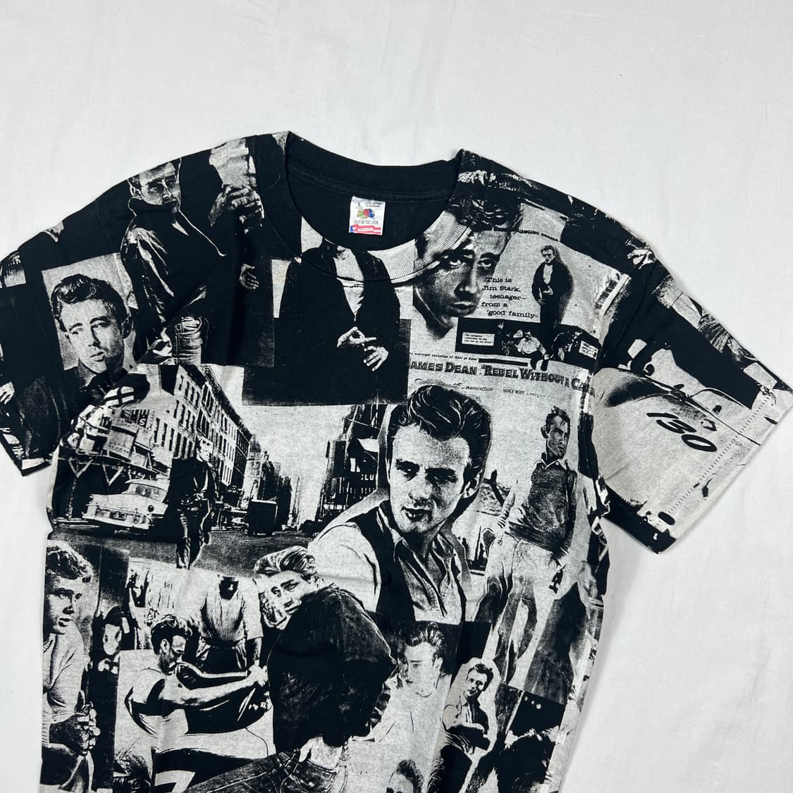 90‘s 93년도 제임스딘 영화배우 올프린트 반팔티 상품이미지2