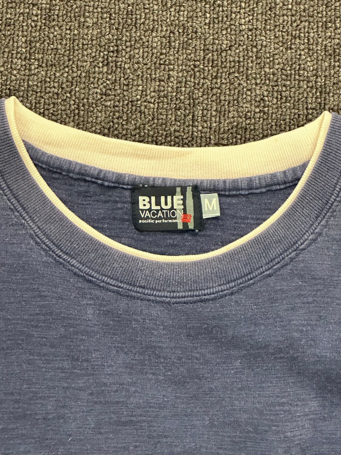 M)Blue Vacation vintage 레이어드 네이비 반팔 상품이미지5
