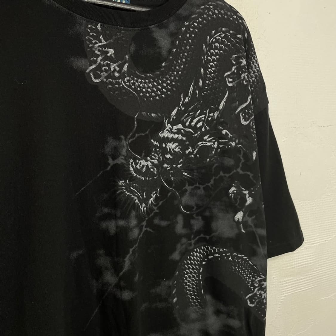 드래곤 호랑이 자수 펑크 프린팅 반팔티 상품이미지9