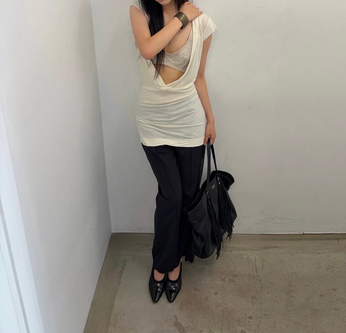 메종 마르지엘라 딥넥 슬림핏 탑 상품이미지1