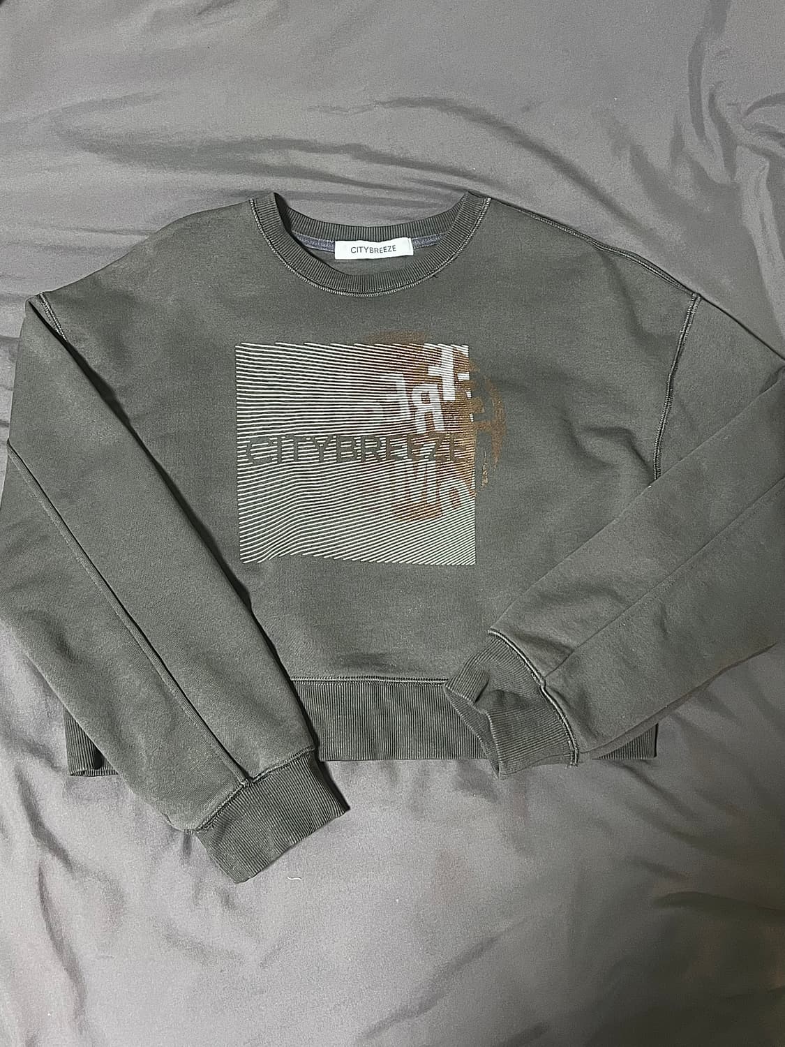 시티브리즈 픽셀 노이즈 스웻셔츠 차콜 상품이미지1