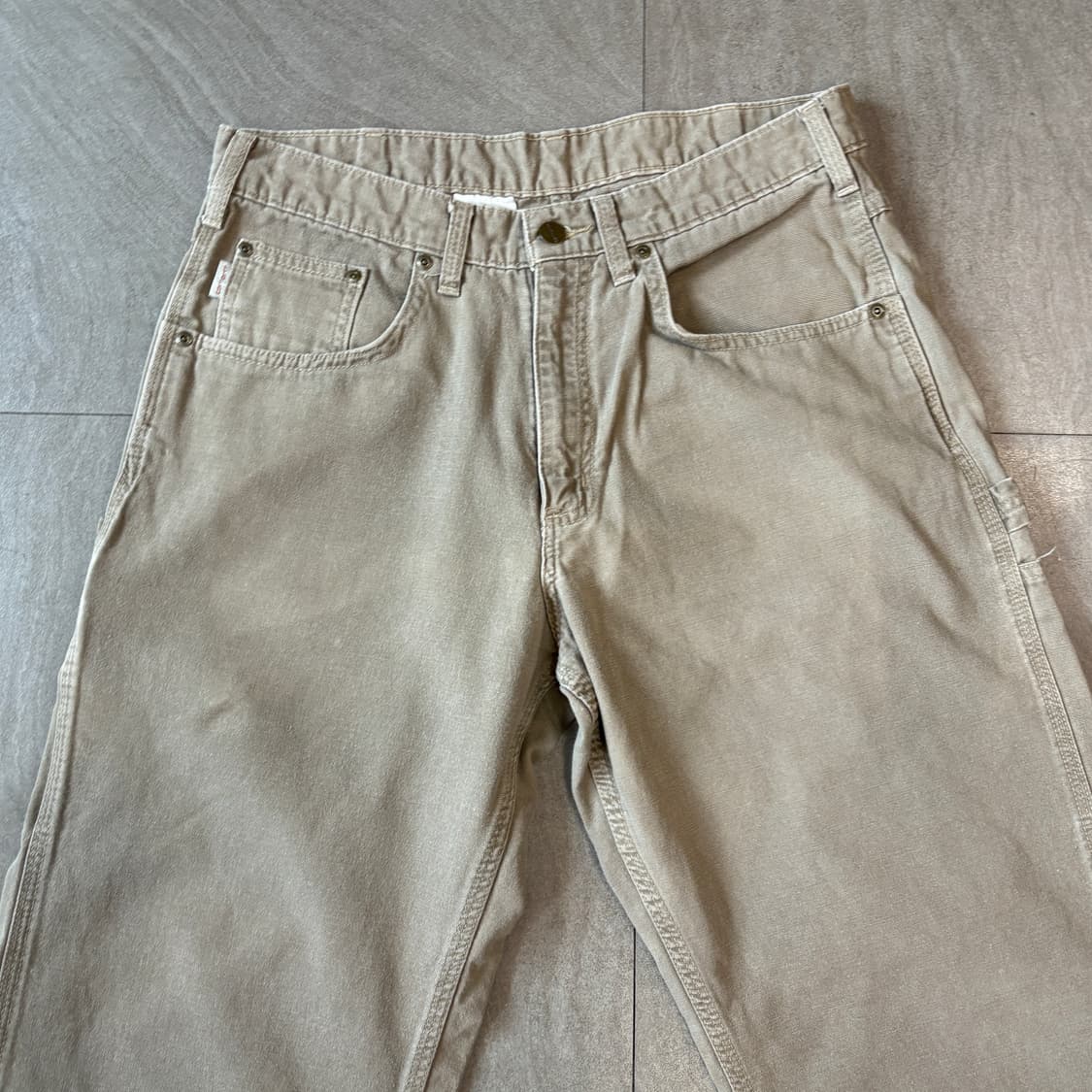 칼하트 오리지널 다크 베이지 카펜터 팬츠  상품이미지8