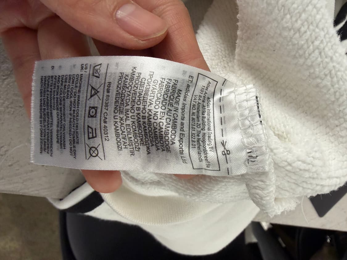 Adidas logo crop hood white M 상품이미지7