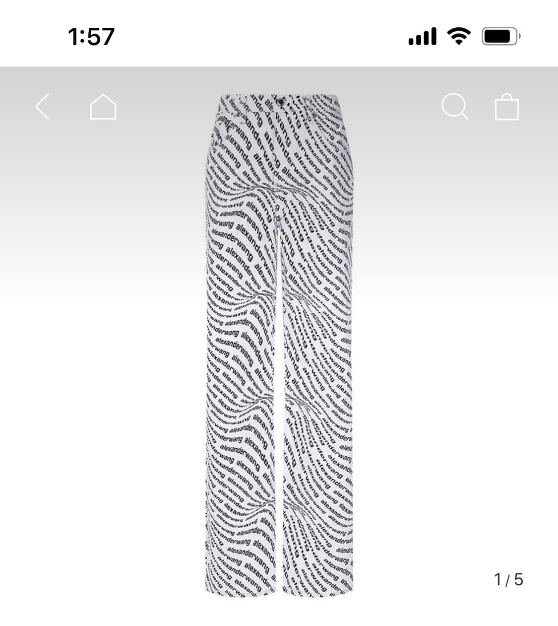 알렉산더왕 웨이브 로고 데님 팬츠 상품이미지1