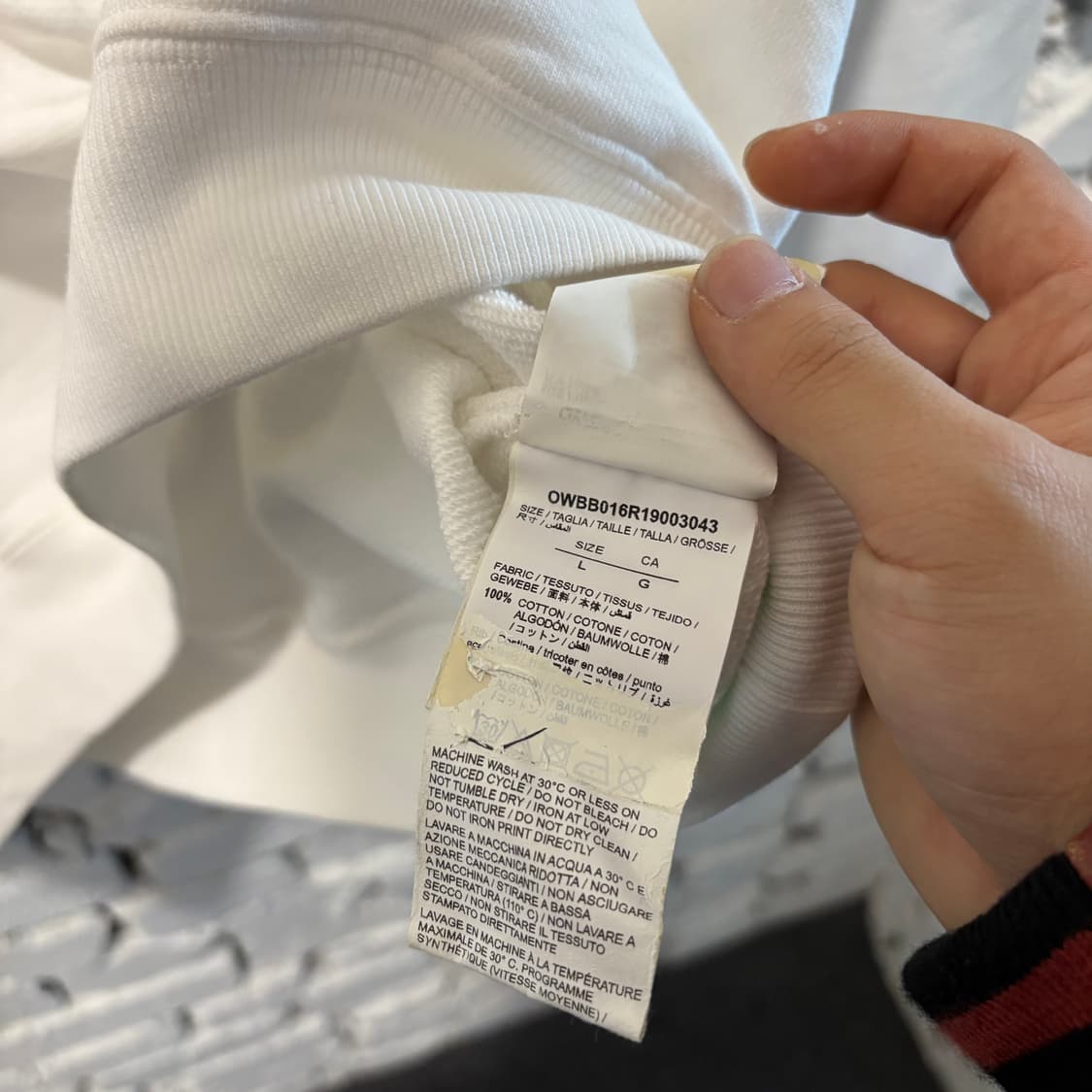 오프화이트 플라워 백로고 후드티 상품이미지6