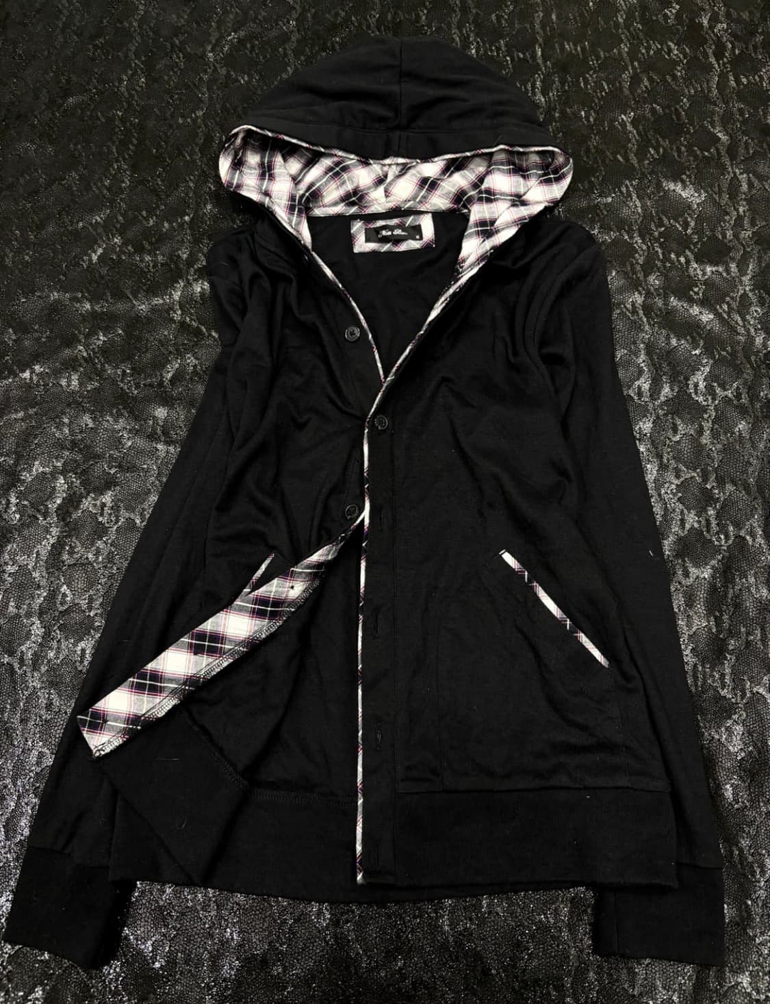 "Vintage" Minimal Mood Check Detail Hood 상품이미지1