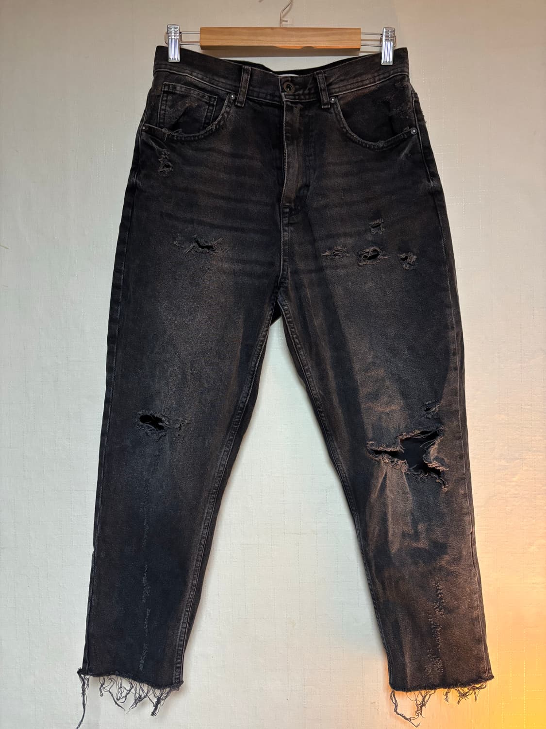 자라 블랙 데님팬츠 청바지 상품이미지1
