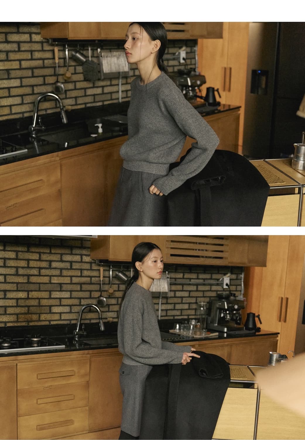 스텝어라운드- Cashmere drop round knit (CHARCO 상품이미지3