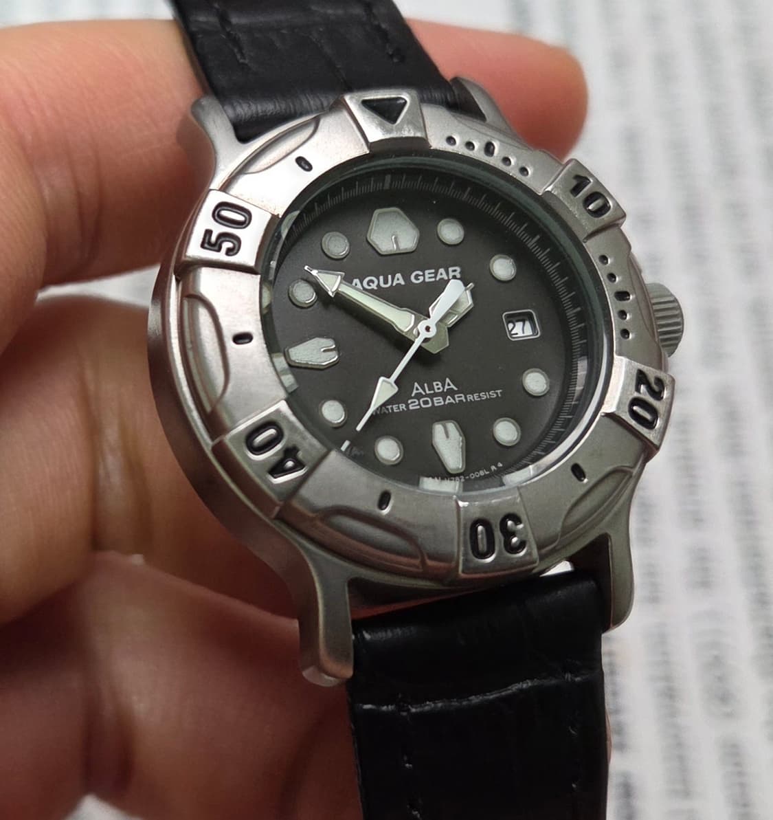 레어] 빈티지 세이코 알바 아쿠아기어 중형 미드사이즈 쿼츠  상품이미지4