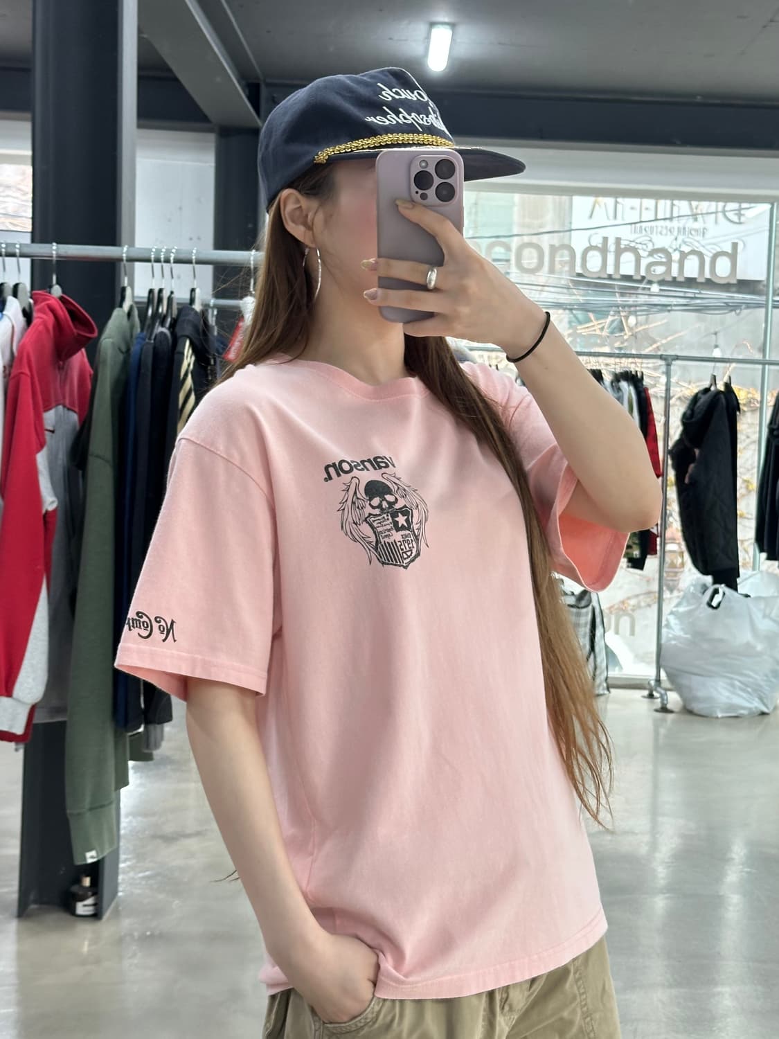 벤슨 스컬윙 반팔티 핑크 상품이미지2