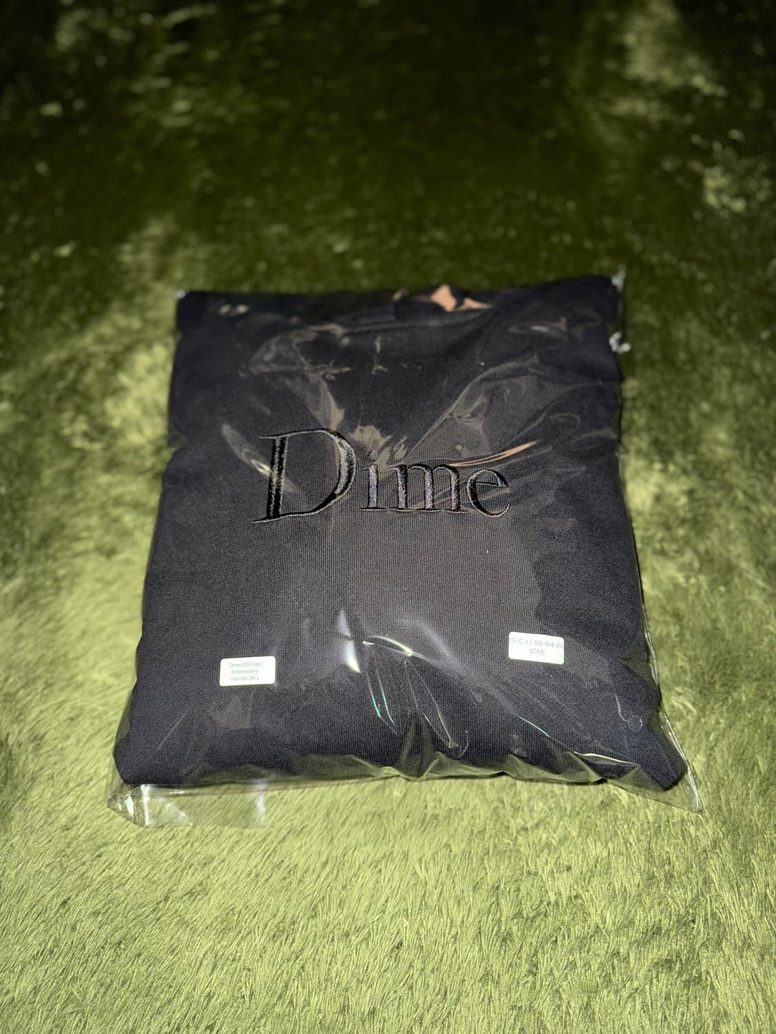 [XL] DIME 다임 엠브로더리 로고 루즈 핏 후디 후드티 블랙 상품이미지10