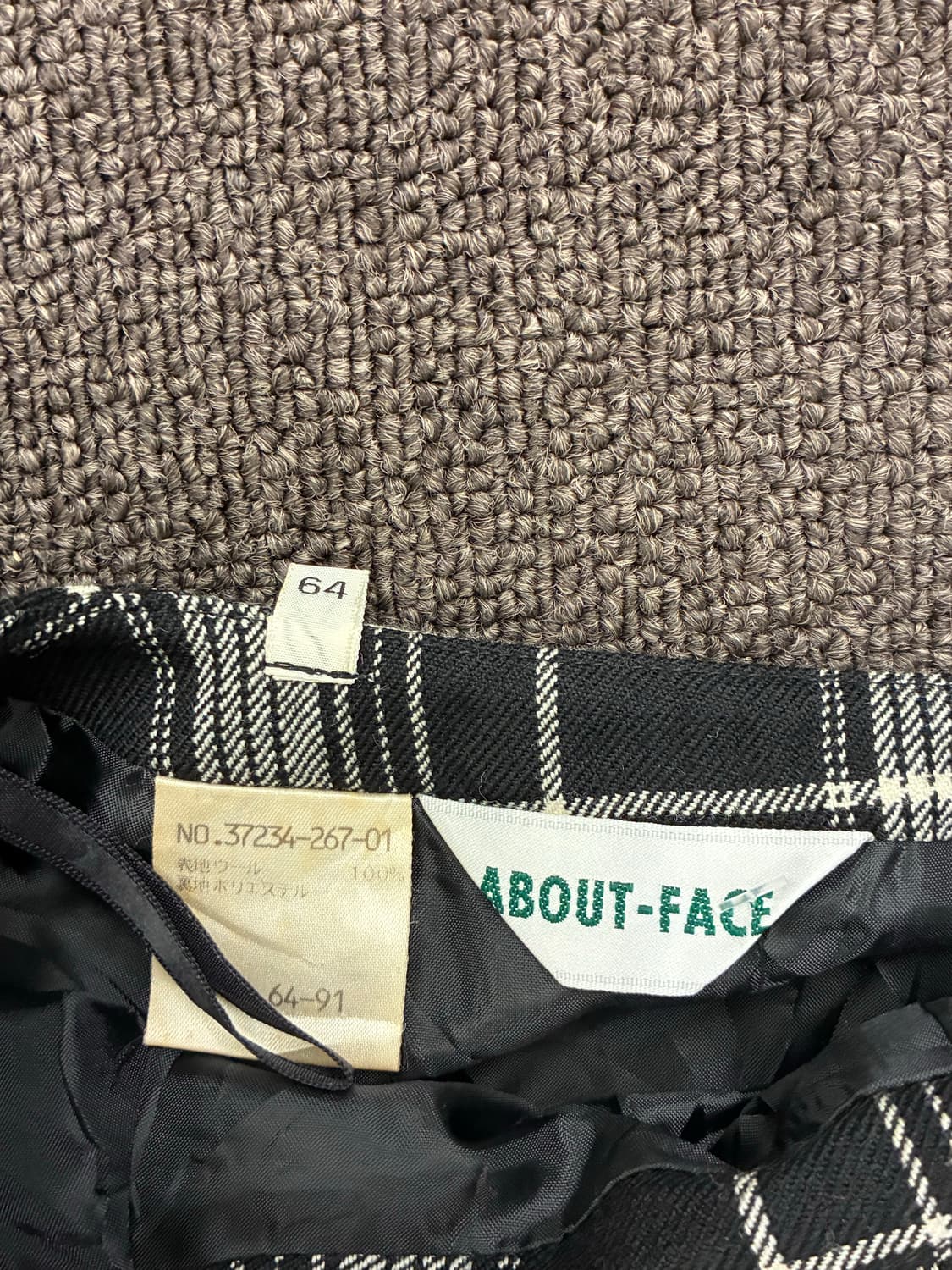 OS)Japanese vintage 여성 체크무늬 플리츠 스커트 상품이미지4