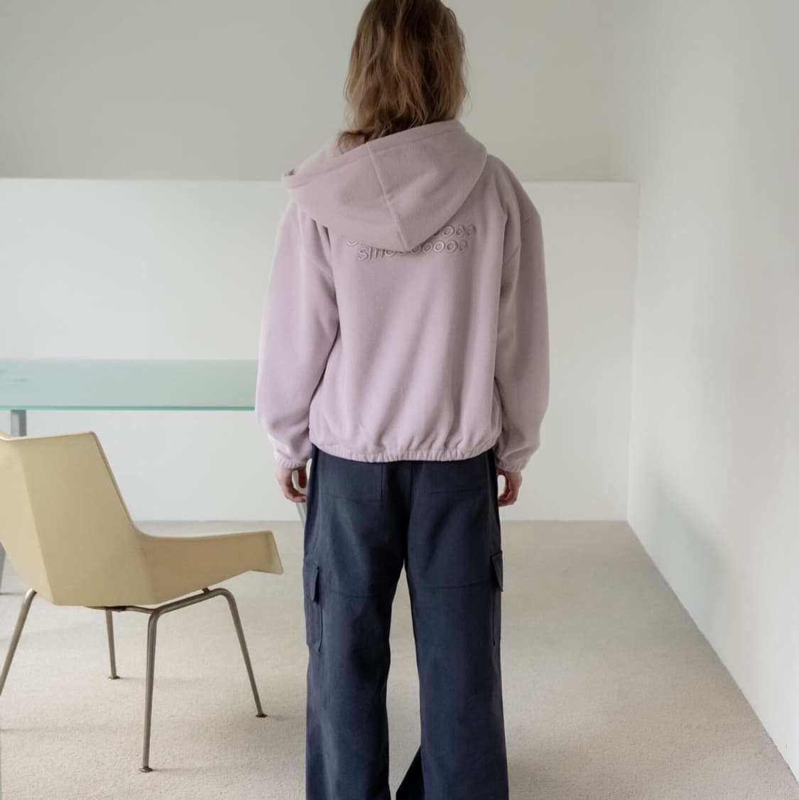 택달린새상품) 스무드무드 솝 플리스 후드 집업 라일락핑크 상품이미지2