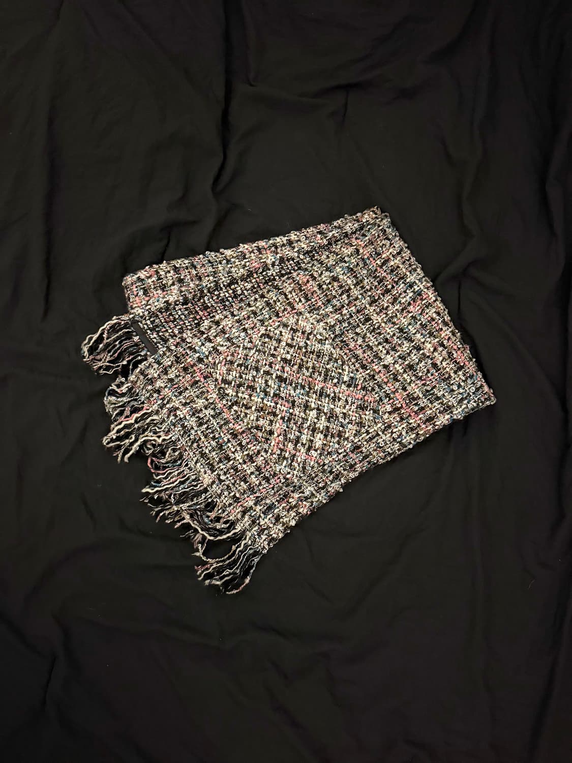 빈티지 트위드 울 블렌드 워머 머플러 상품이미지4