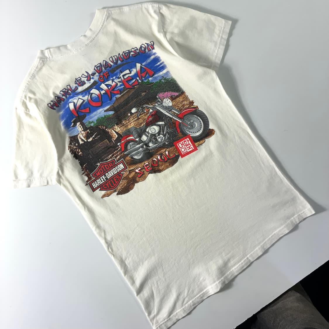 Harley-davidson  할리데이비슨 코리아 에디션 화이트 반팔티 상품이미지4