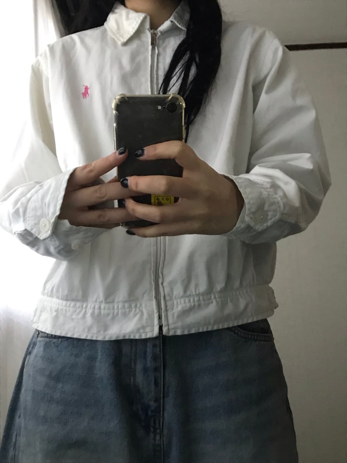 폴로 화이트 핑크포니 블루종 상품이미지6