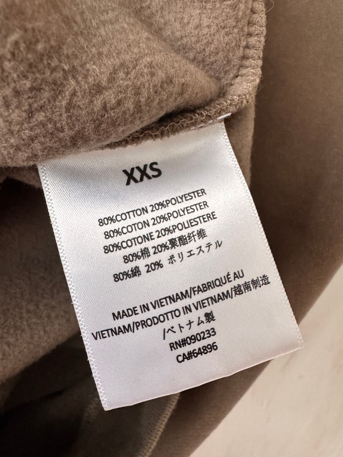 새상품 피어오브갓 ESSENTIALS터틀넥 민소매 티셔츠 XXS(44,5 상품이미지6