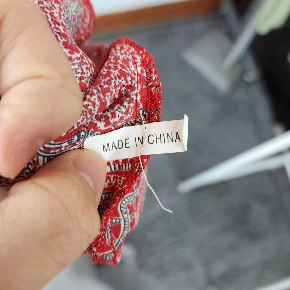 에트디자인 레드 패턴 롱 원피스 상품이미지7