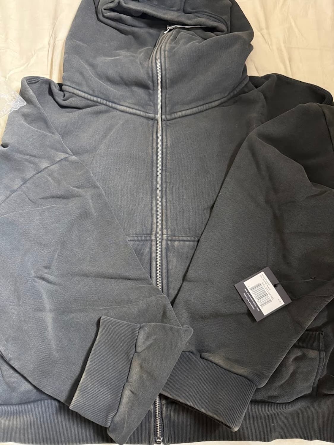 엔타이어스튜디오 후드 풀 집업 워시드 블랙 상품이미지2