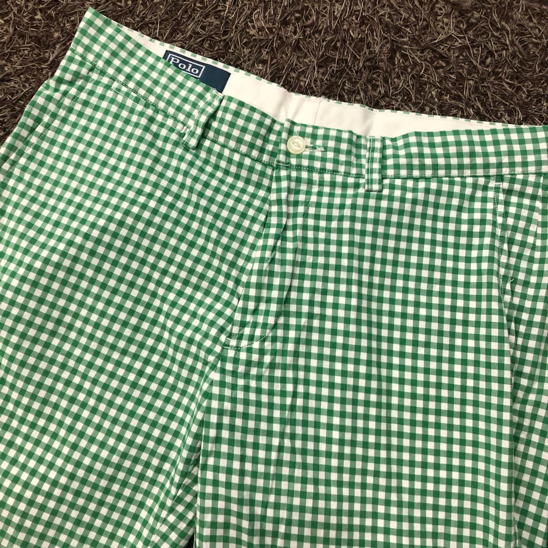 폴로 랄프로렌 그린 체크 반바지 상품이미지2