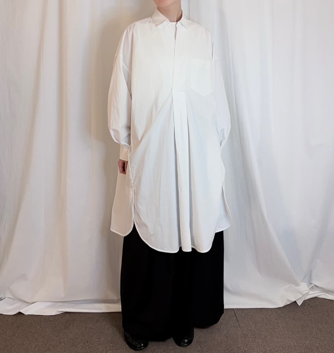 ENFÖLD Long Shirt Dress - White 상품이미지1