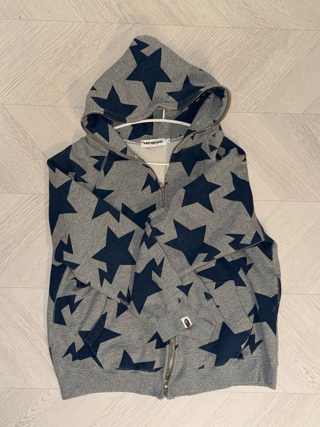 Bape Sta zip hoodie grey 베이프 스타 후드집업 상품이미지3